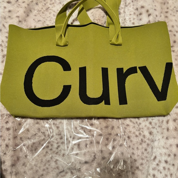 Lemongrass Sean Brown Tote Bag with Bold Black Lettering - Picture 2 of 4